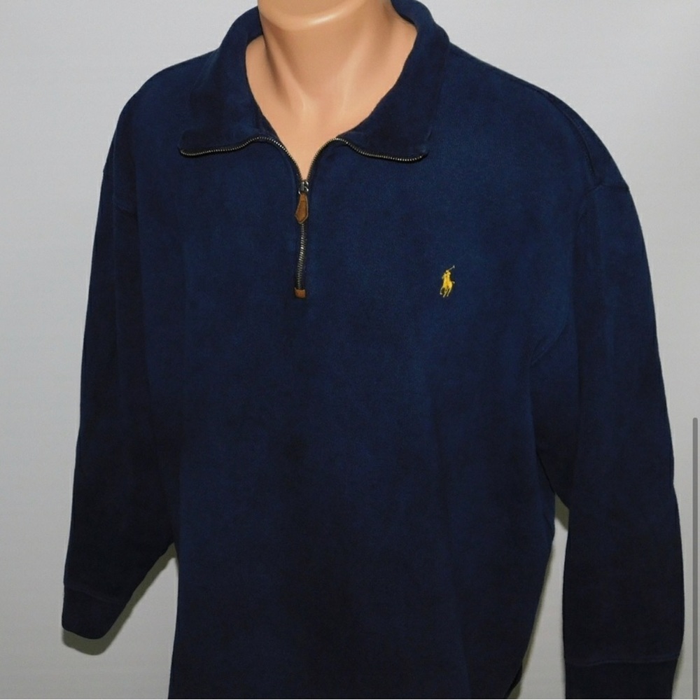 Polo Ralph Lauren Quarter Zip Dark Blue Sweater Size 2XB